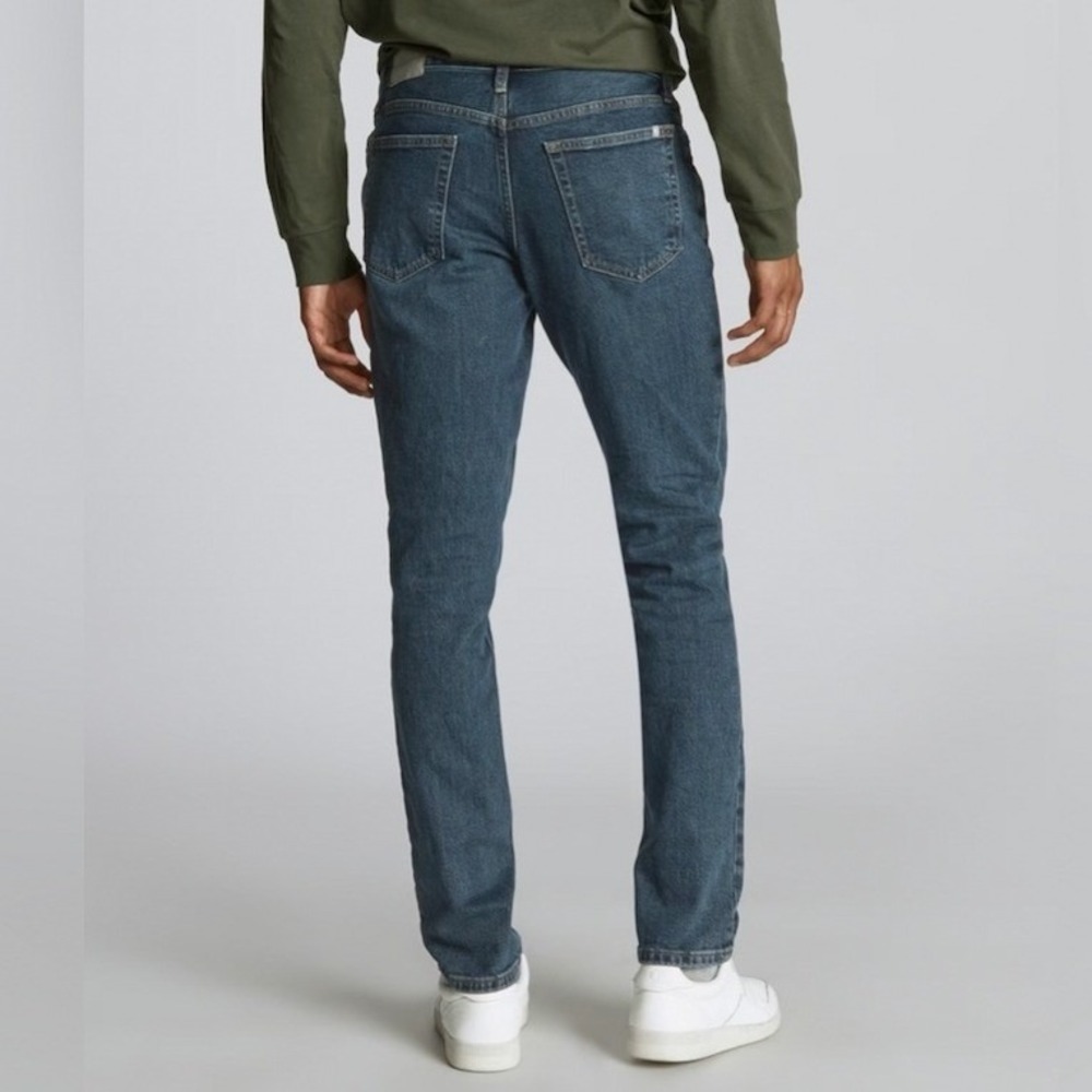 Everlane Mens Slim Fit Jeans Dark Wash Indigo Blue Denim 31x34